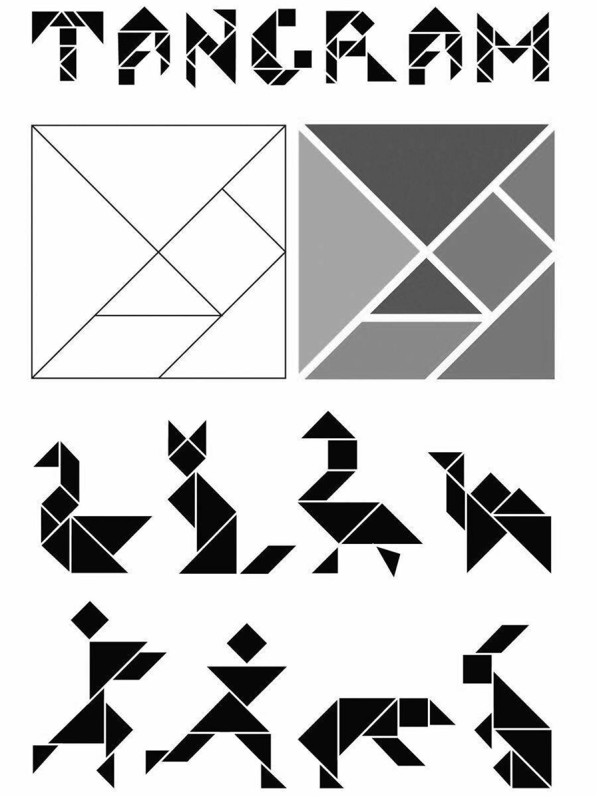Coloring complex tangram