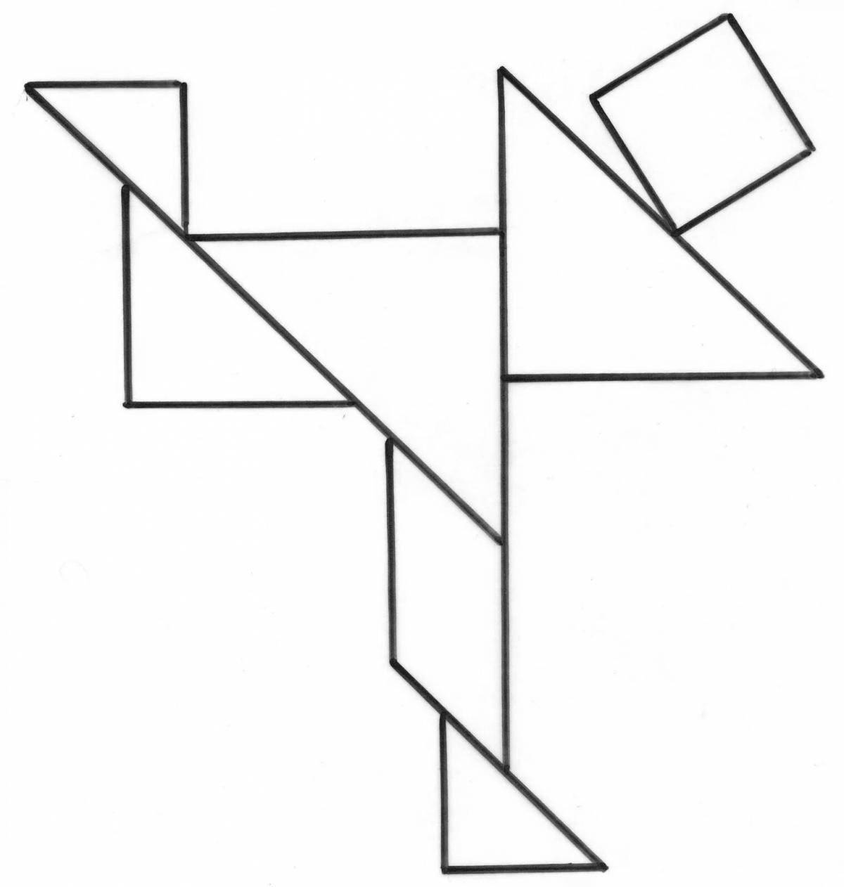 Увлекательная раскраска tangram