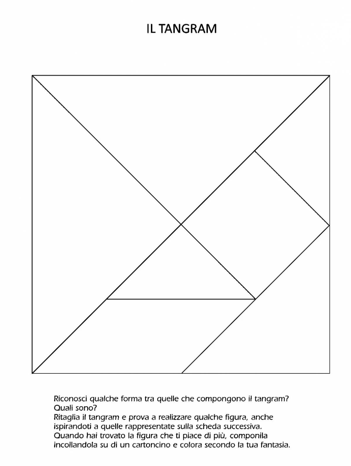 Color-fun tangram coloring page