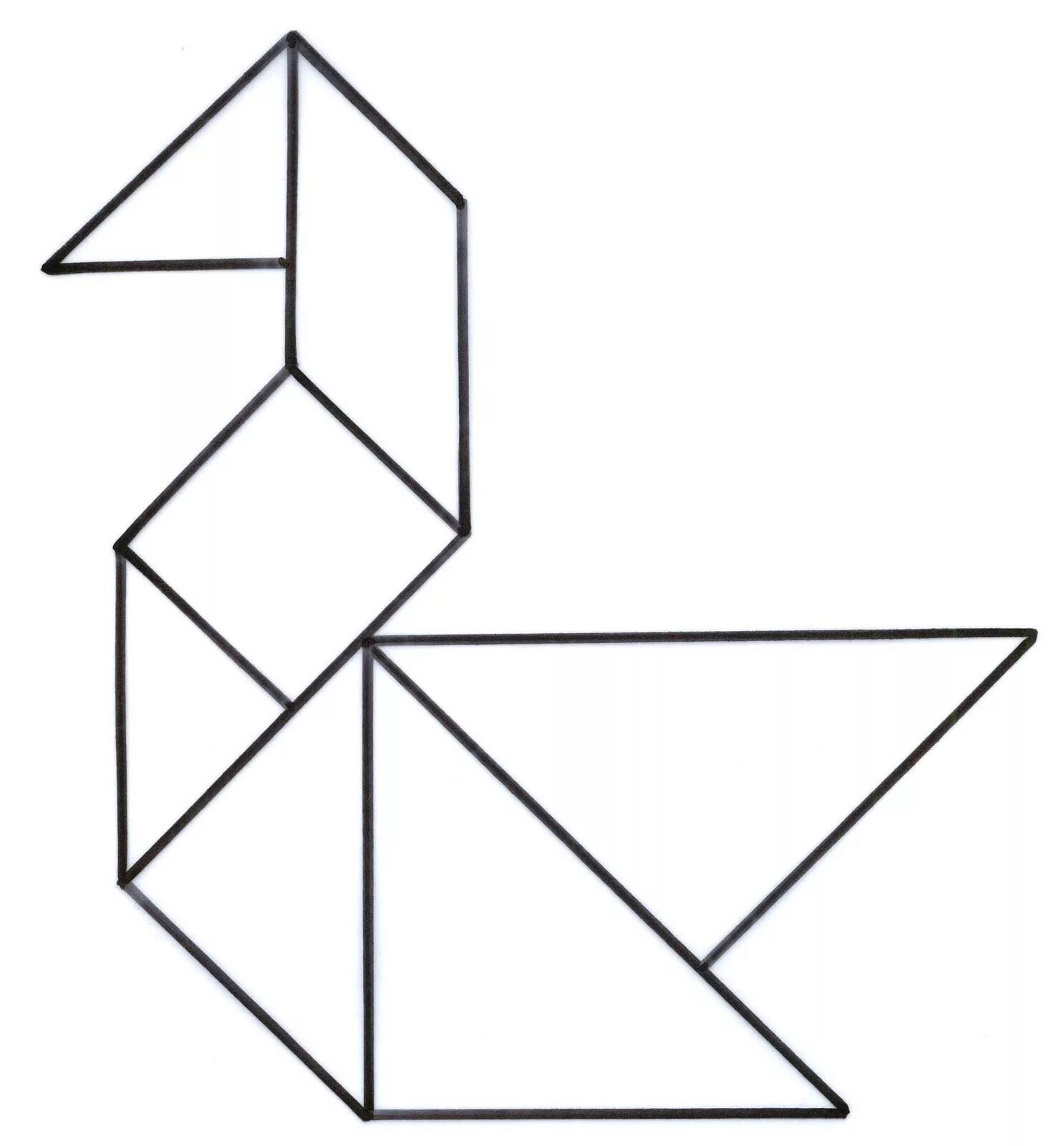 Color-creative tangram coloring page