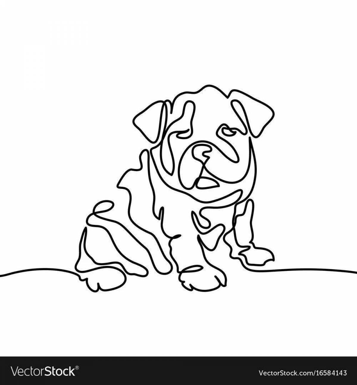 Sweet Shar Pei coloring page
