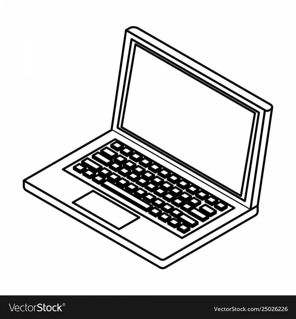 Playful macbook coloring page