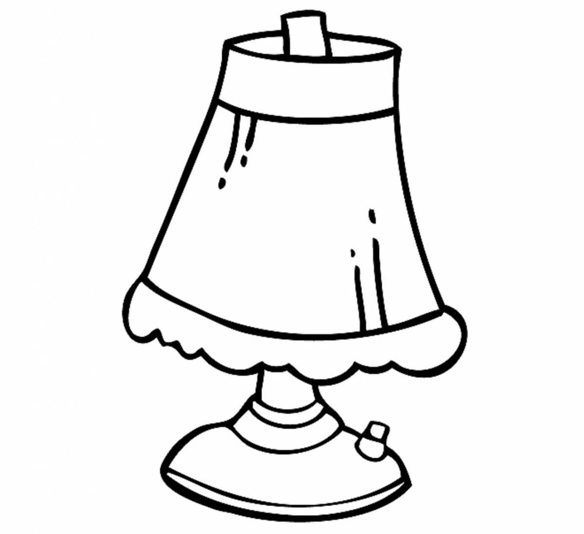Radiant coloring page floor lamp