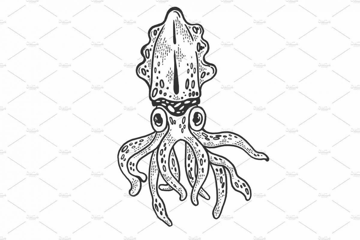 Incredible cuttlefish coloring book