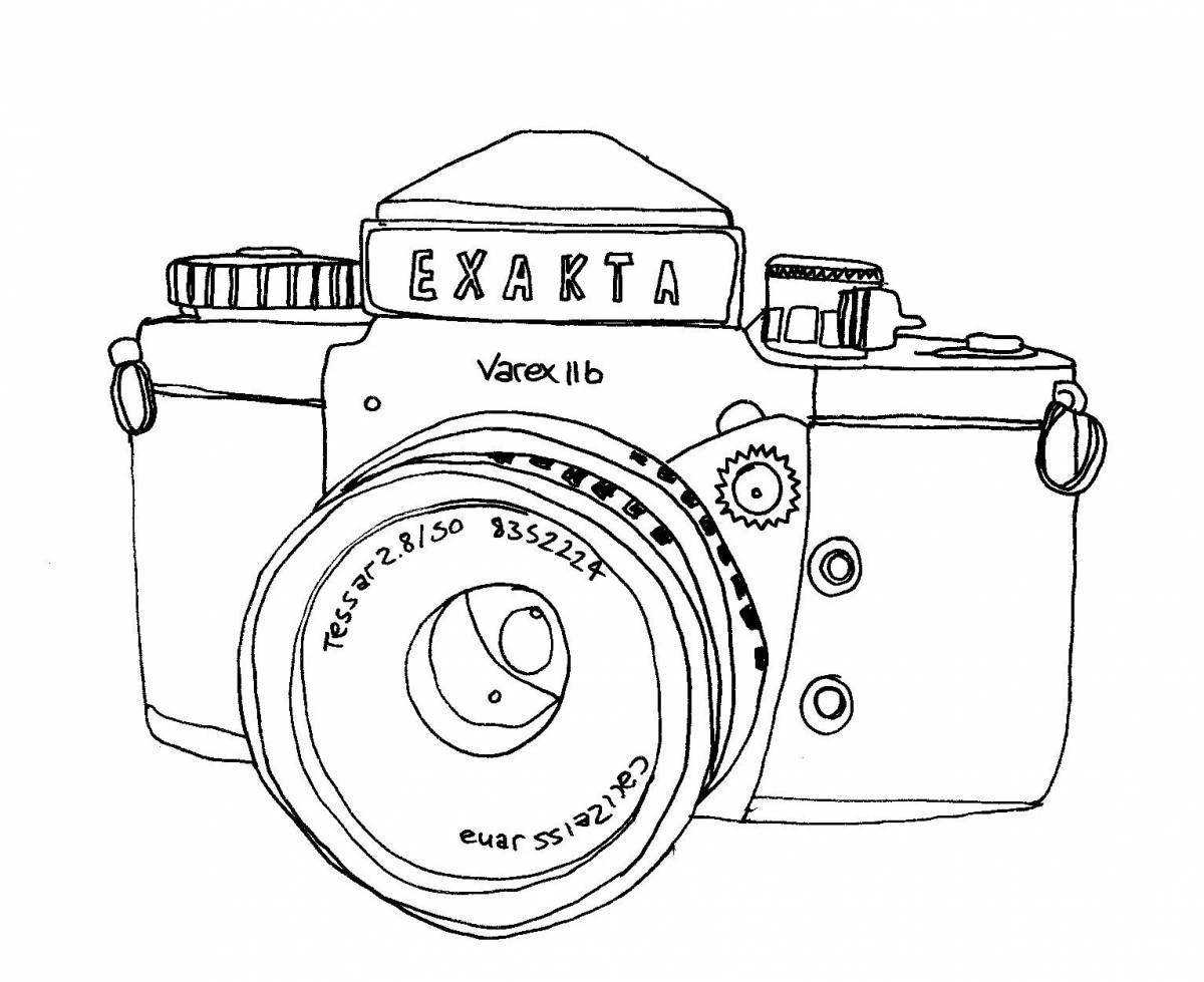 Majestic camera coloring page