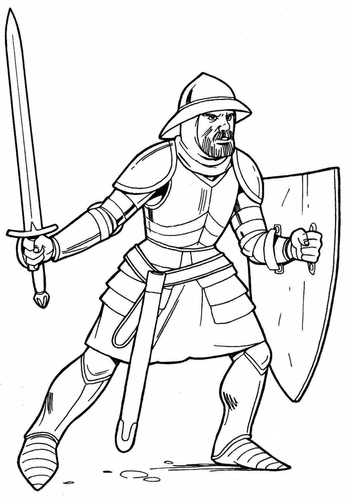 Radiant coloring page armor