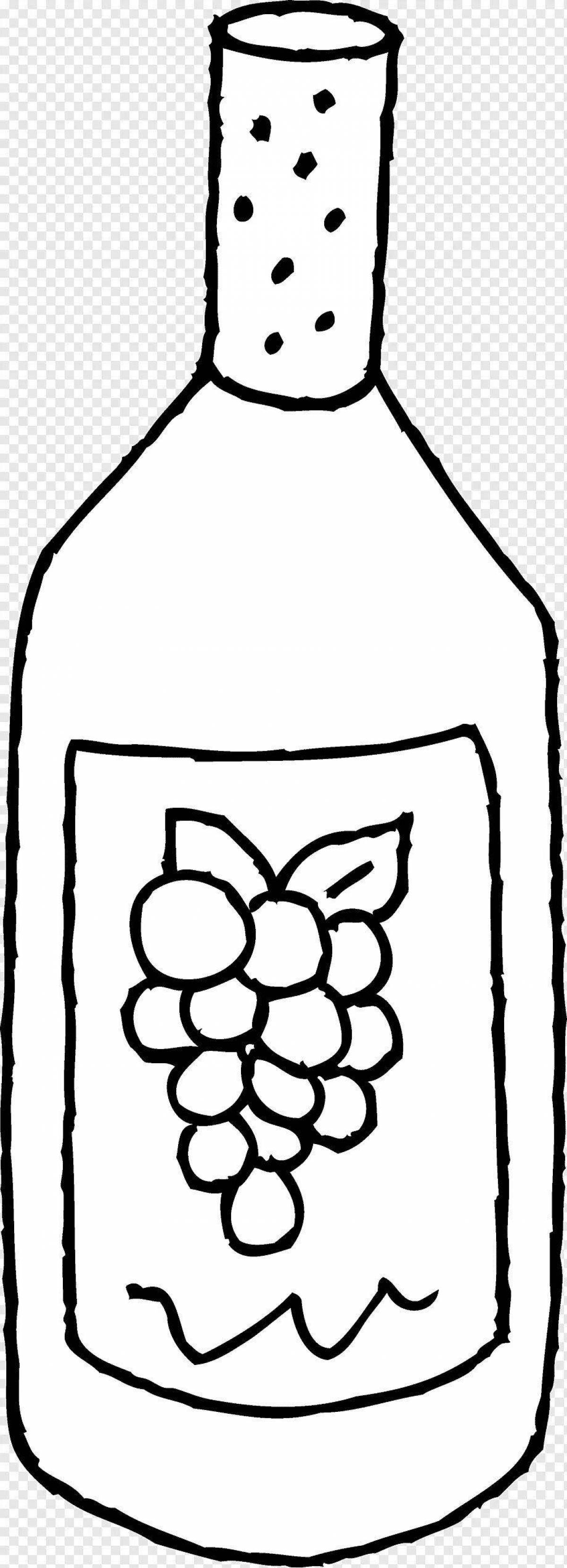 Blissful wine coloring page