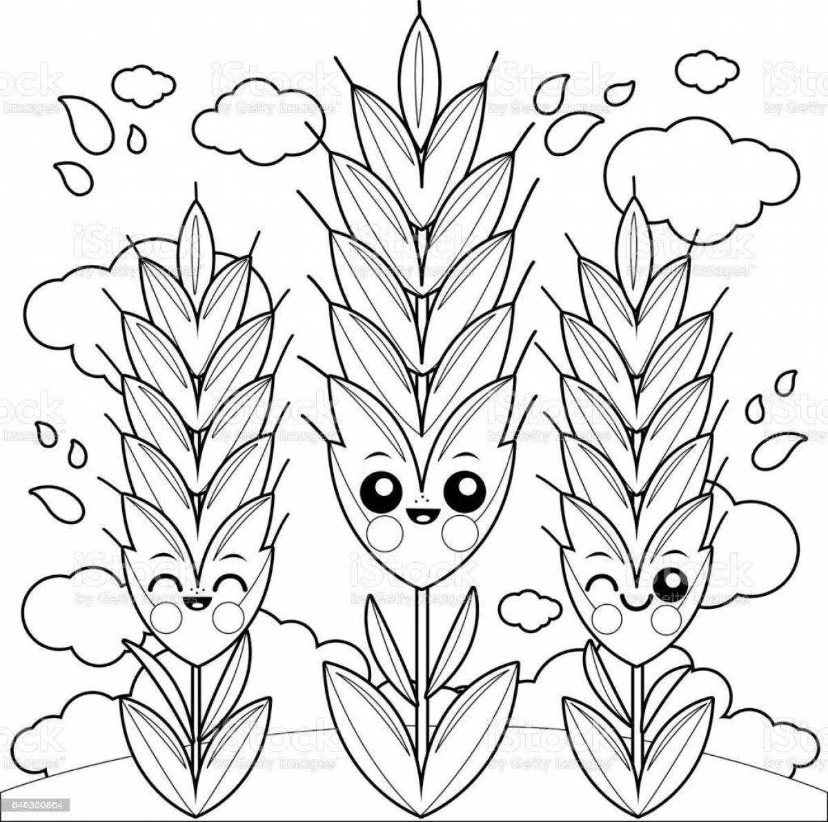 Coloring page dazzling corn