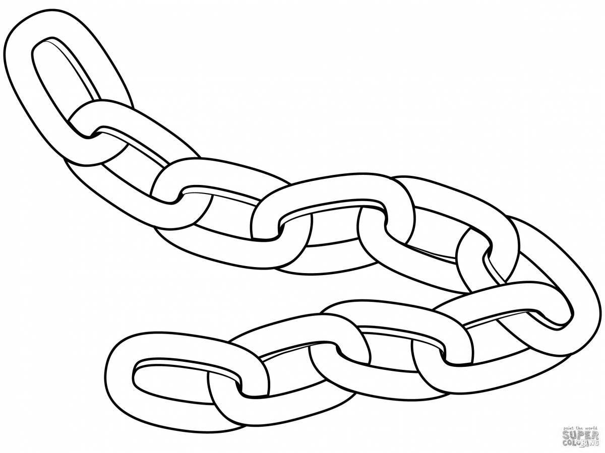Colorful chain coloring page