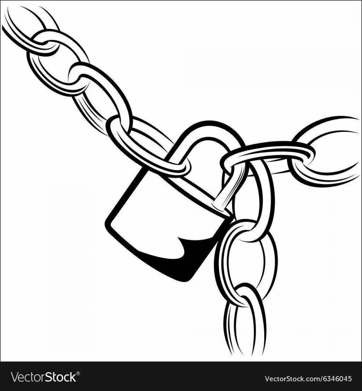 Coloring page bright chain