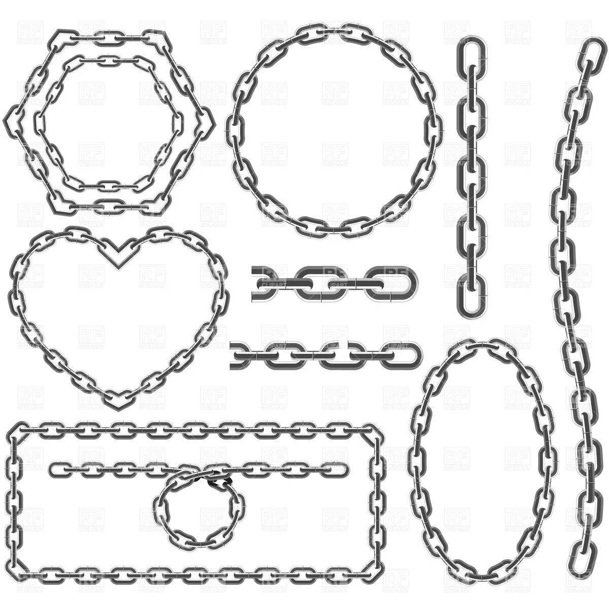 Complex chain coloring page