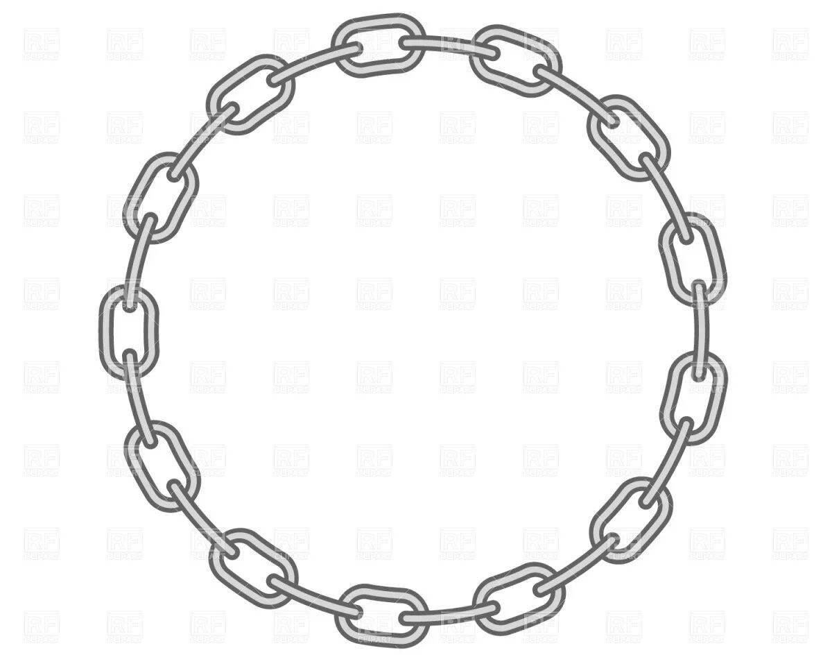 Creative chain coloring page