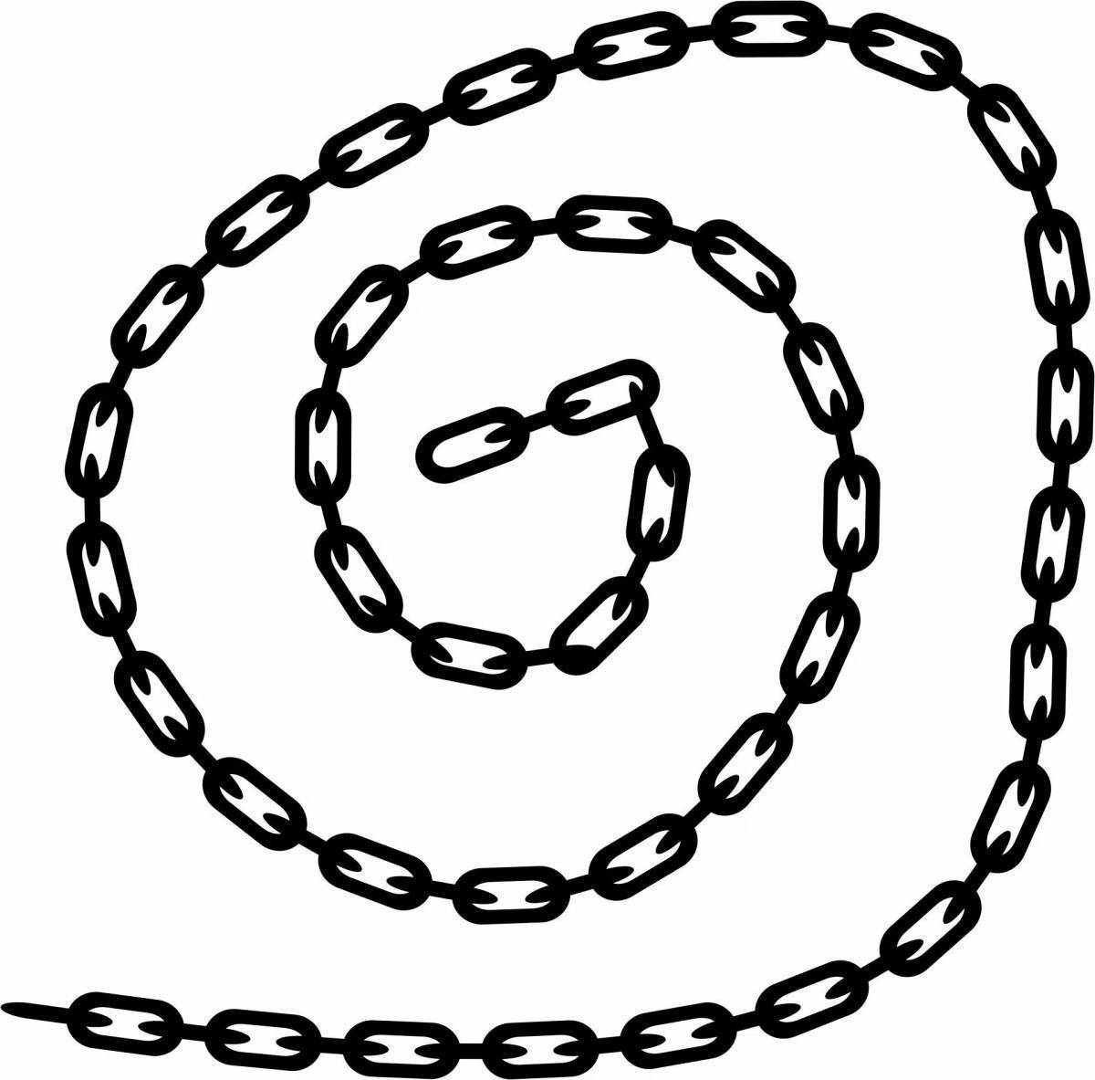 Coloring page charming chain