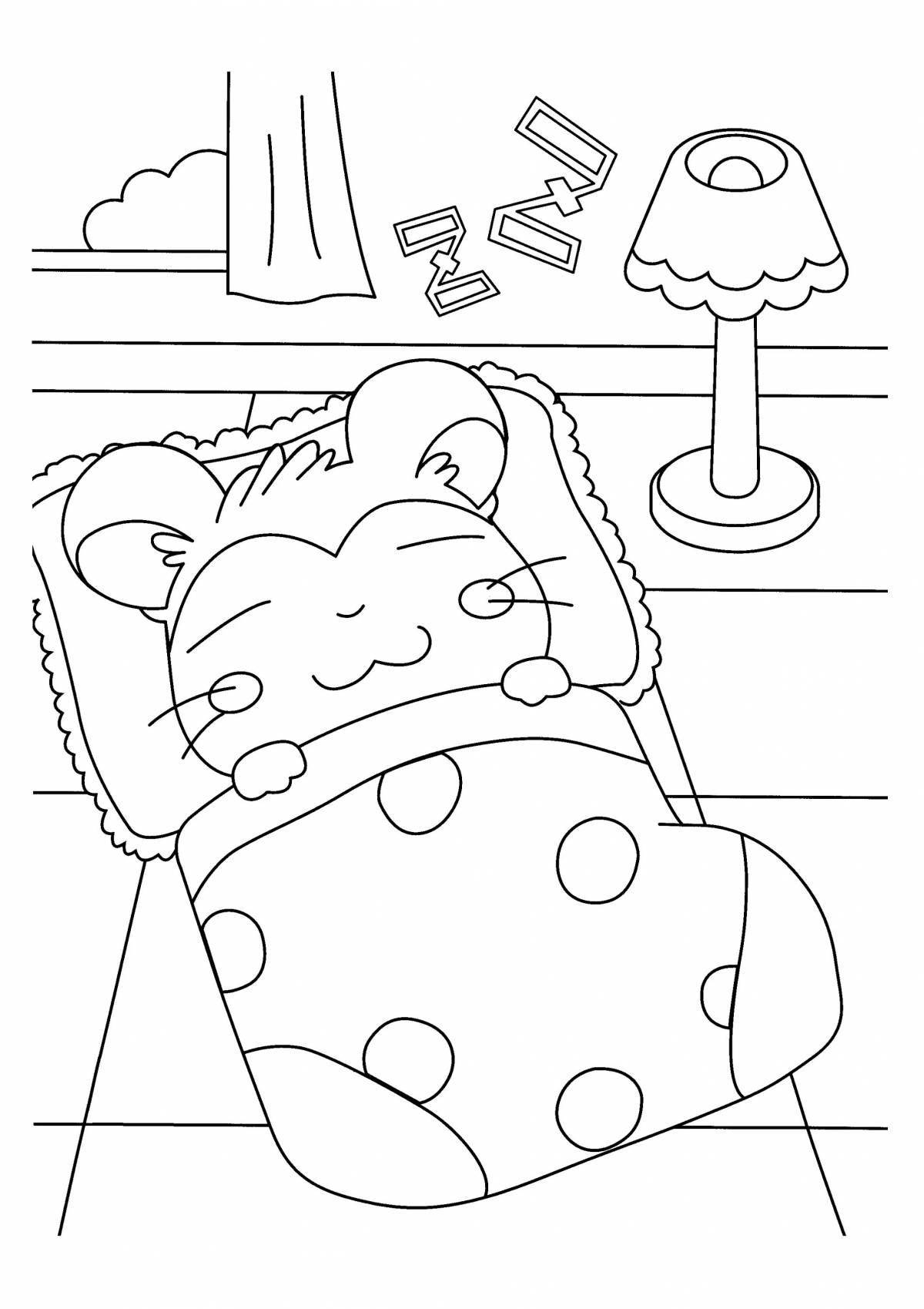 Glowing homa coloring page