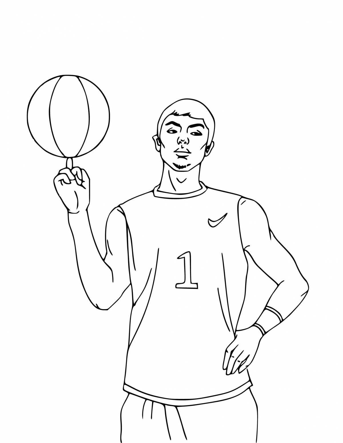 Coloring page cheerful coach