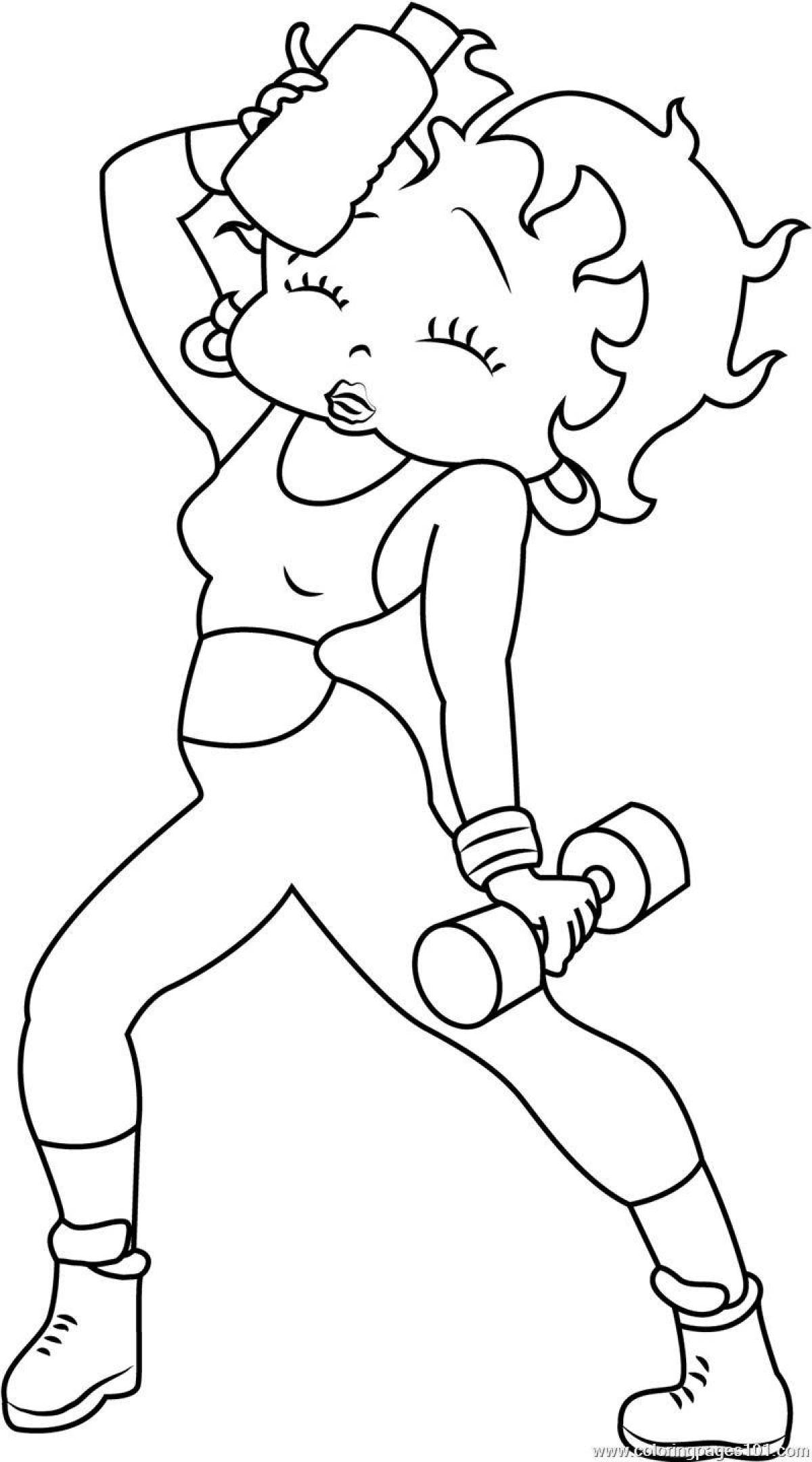Playful trainer coloring page