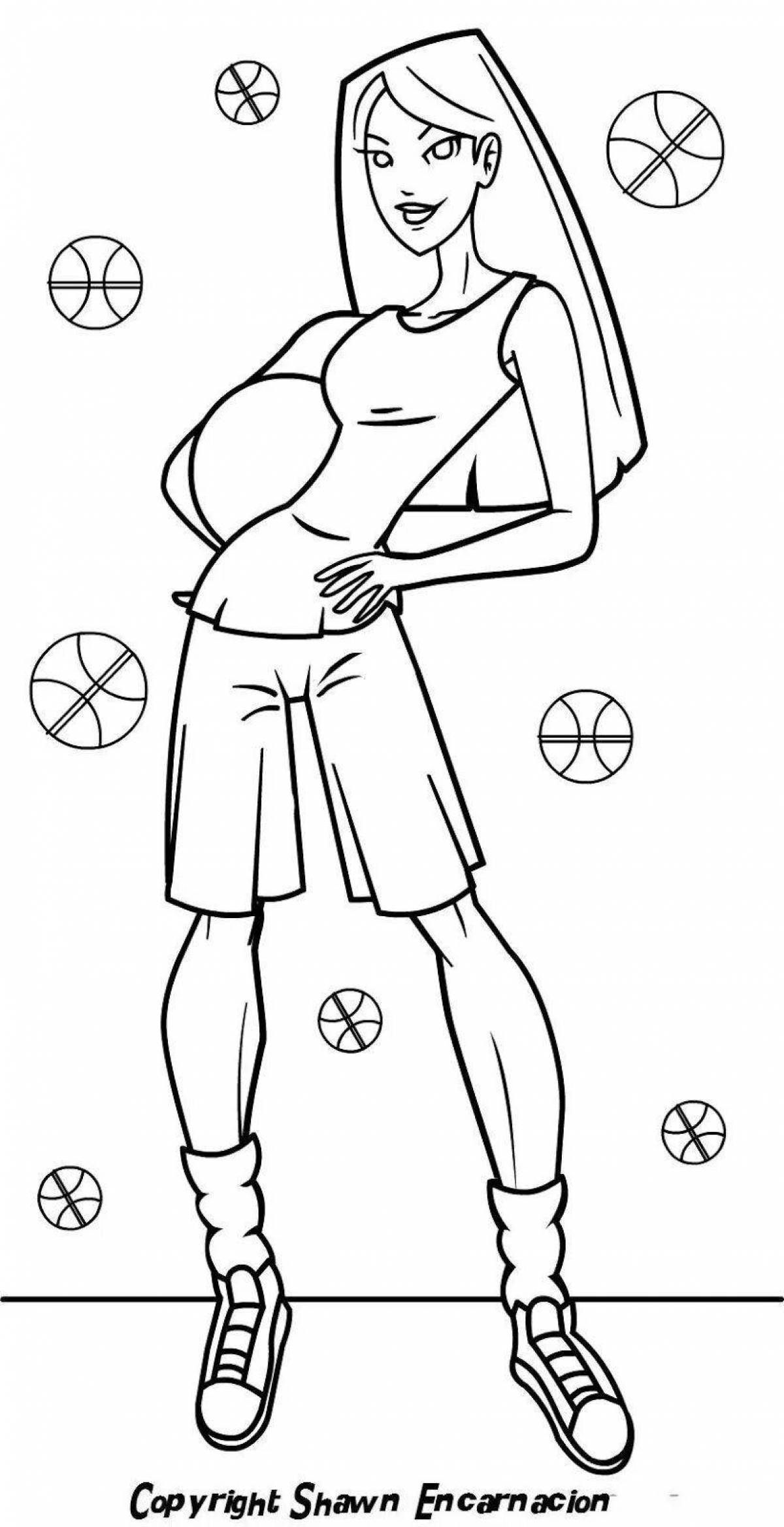 Cute coach coloring page