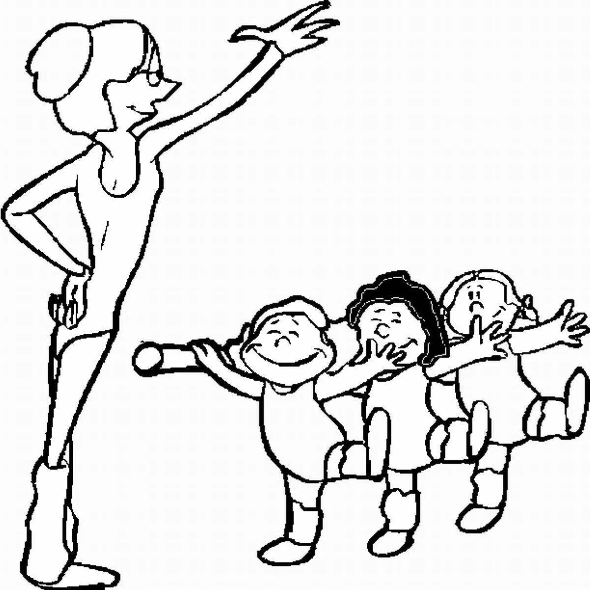 Seductive coach coloring page