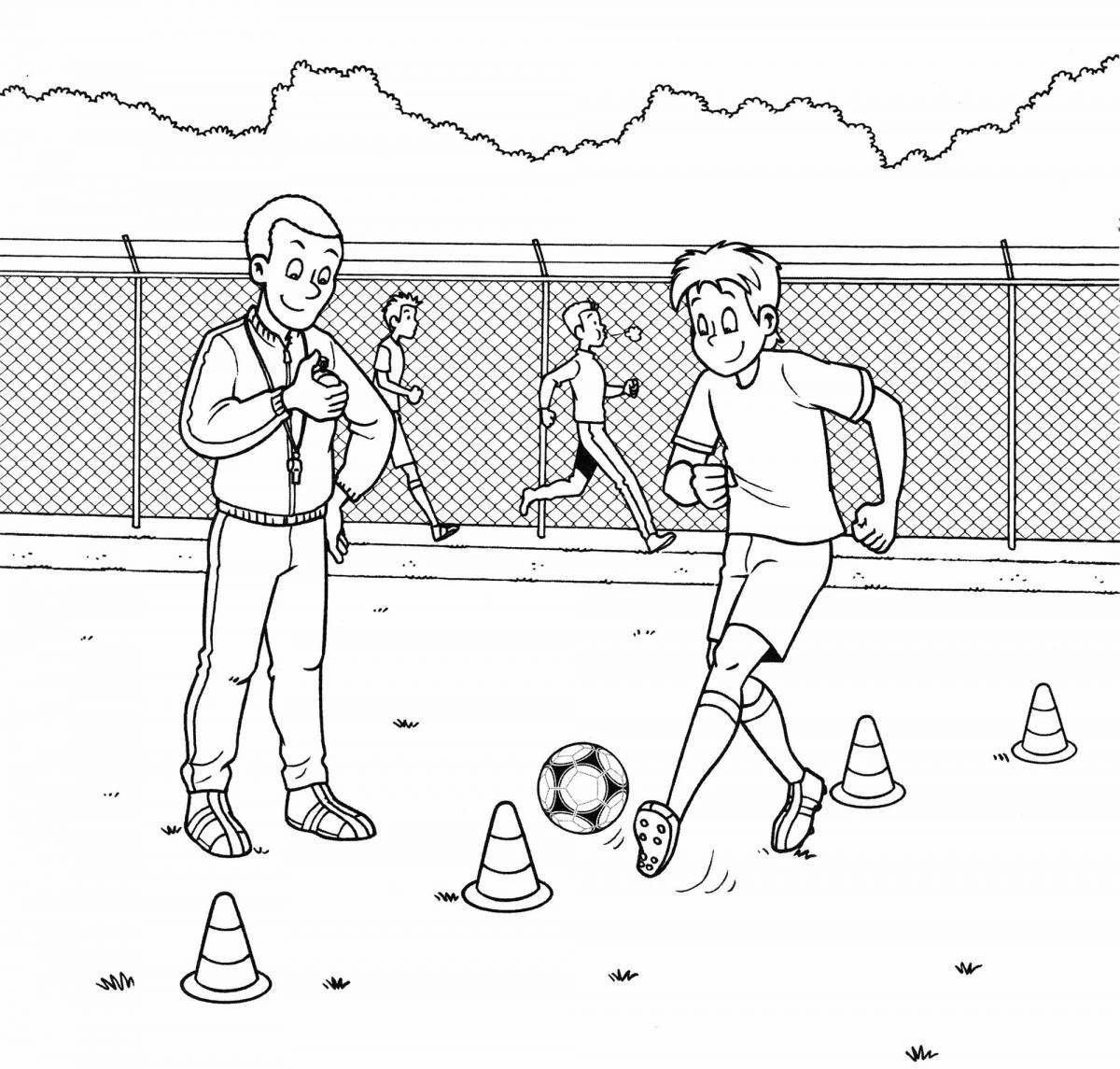 Coloring book shining coach