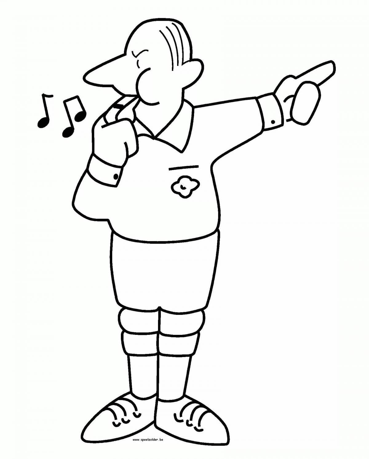 Coloring page dazzling coach