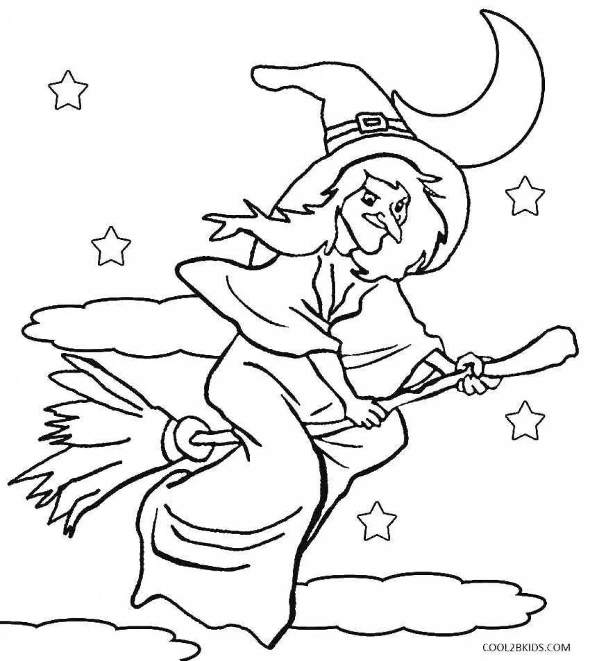 Evil witch coloring book