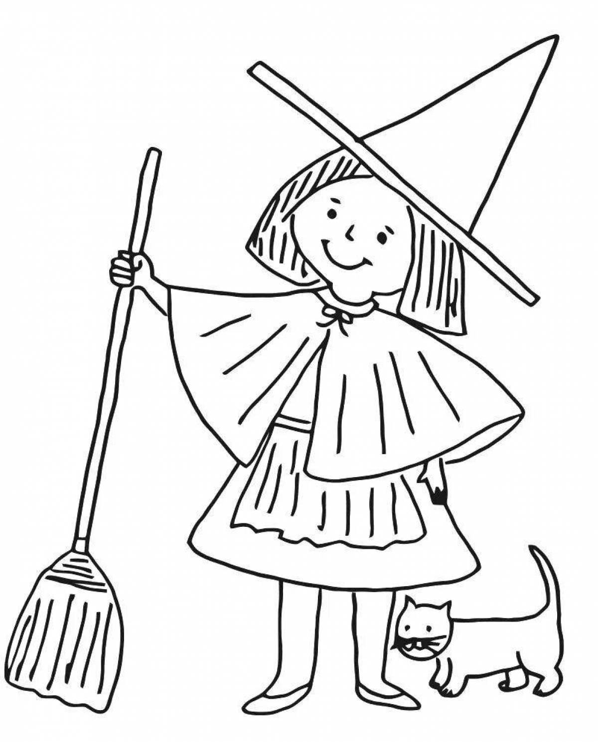 Dark witch coloring book