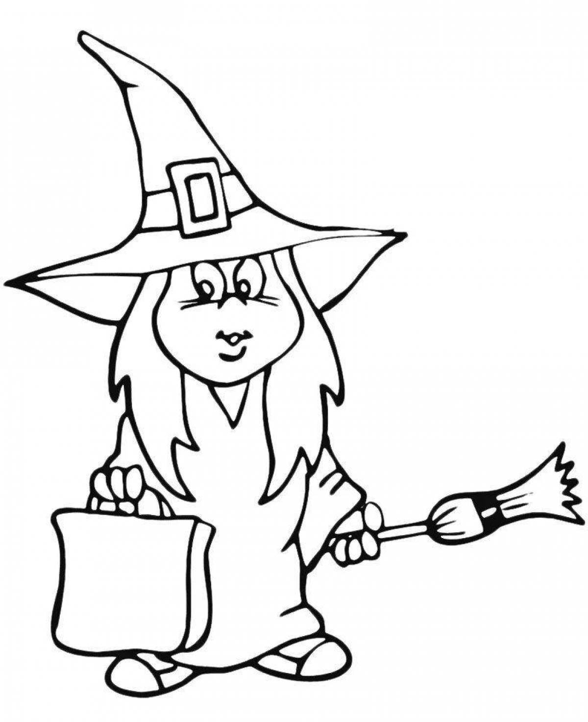 Intriguing witch coloring book