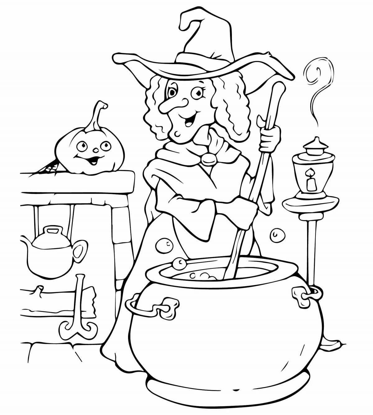 Witch coloring book