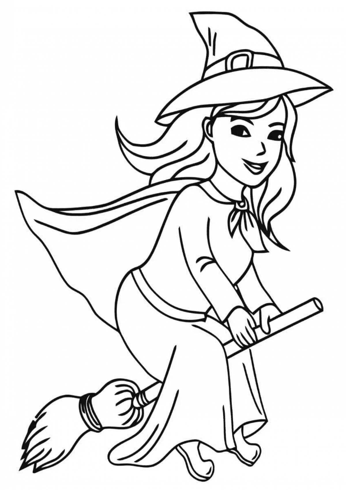 Supernatural witch coloring book