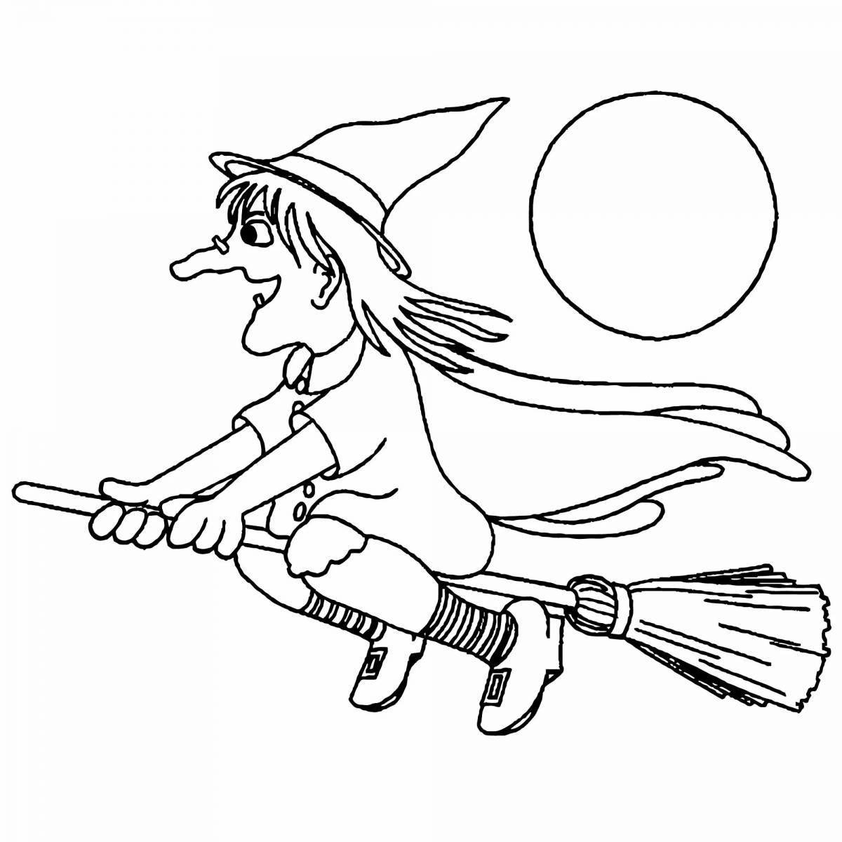 Unforgettable witch coloring book