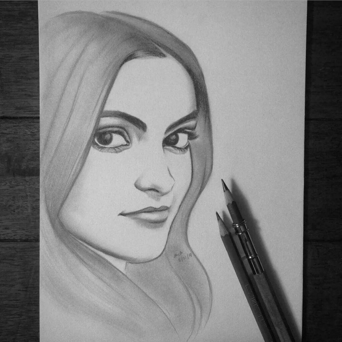 Coloring page charming veronica