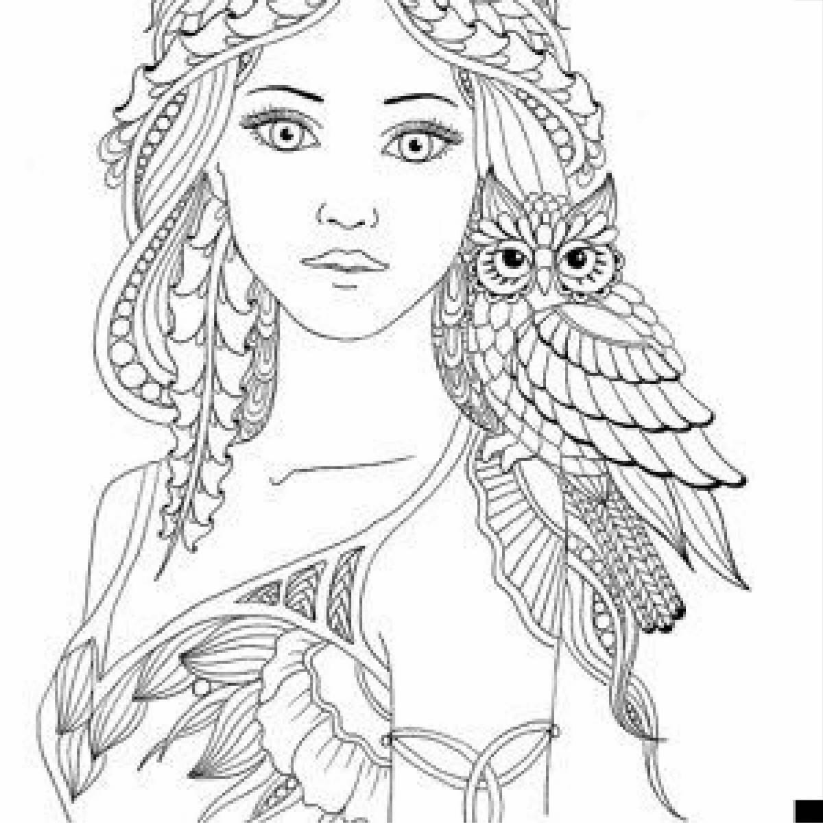 Coloring page graceful veronica