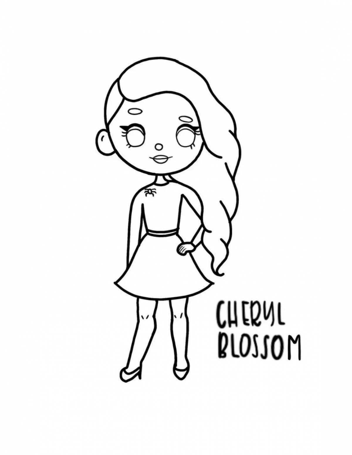 Coloring page dazzling veronica