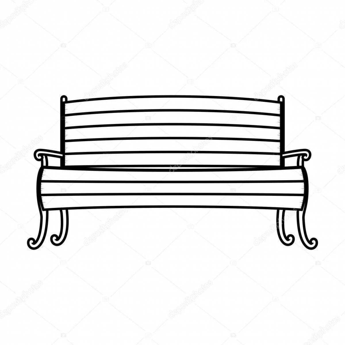 Photo Coloring book magic bench