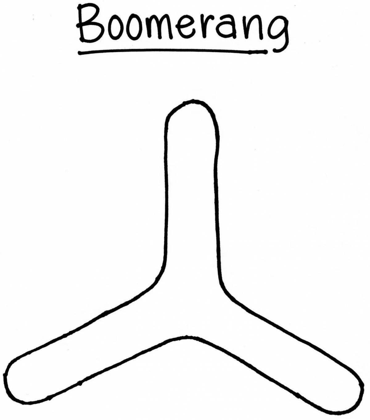 Fancy boomerang coloring page