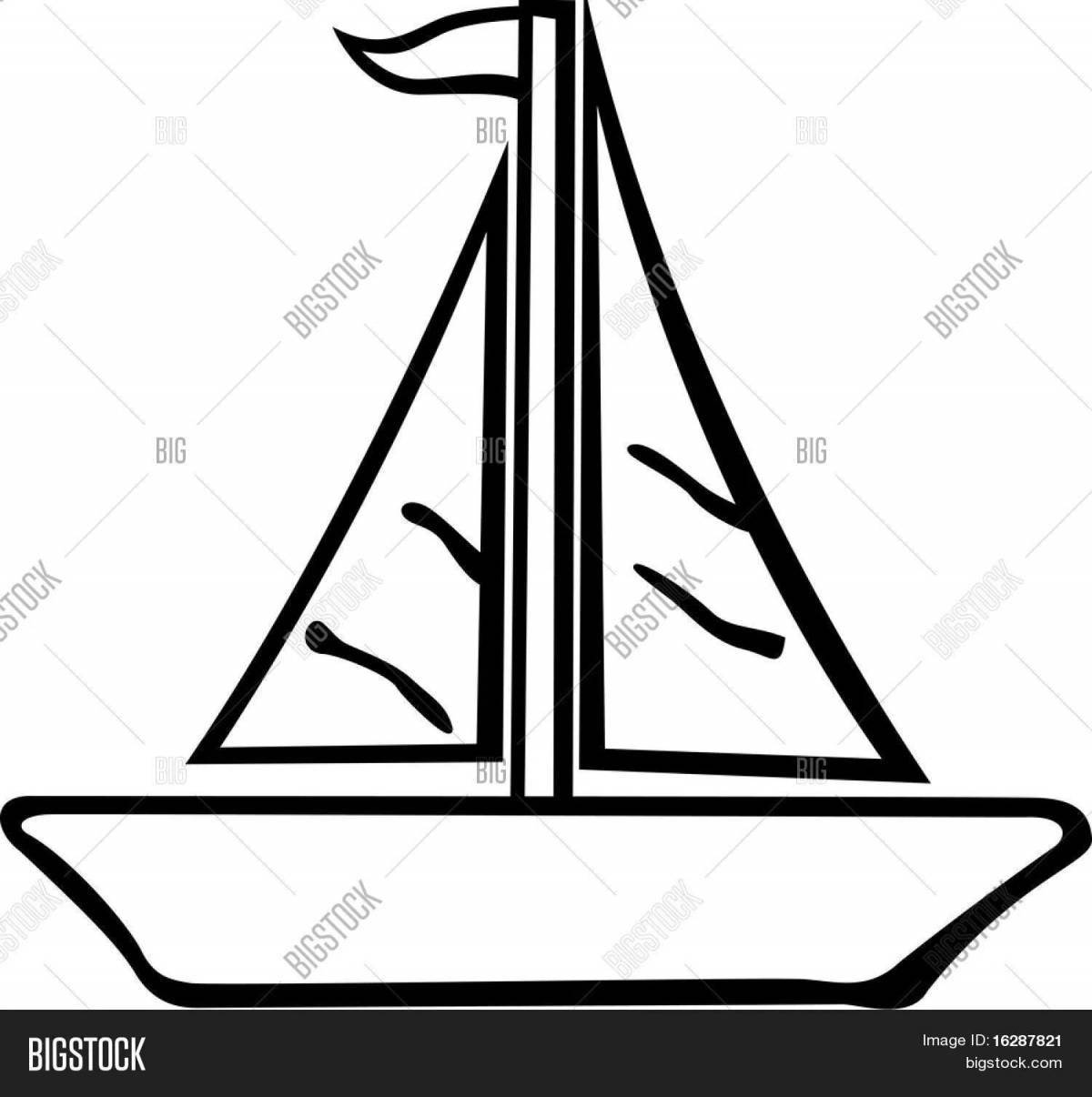 Photo Coloring generous boat