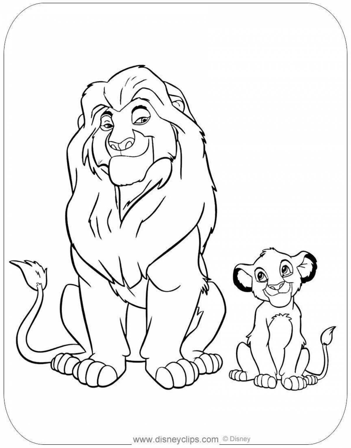 Coloring elegant mufasa