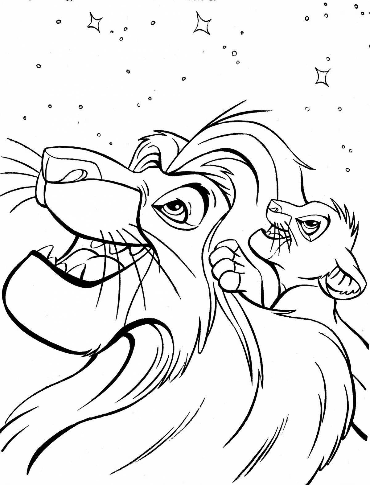 Coloring dazzling mufasa