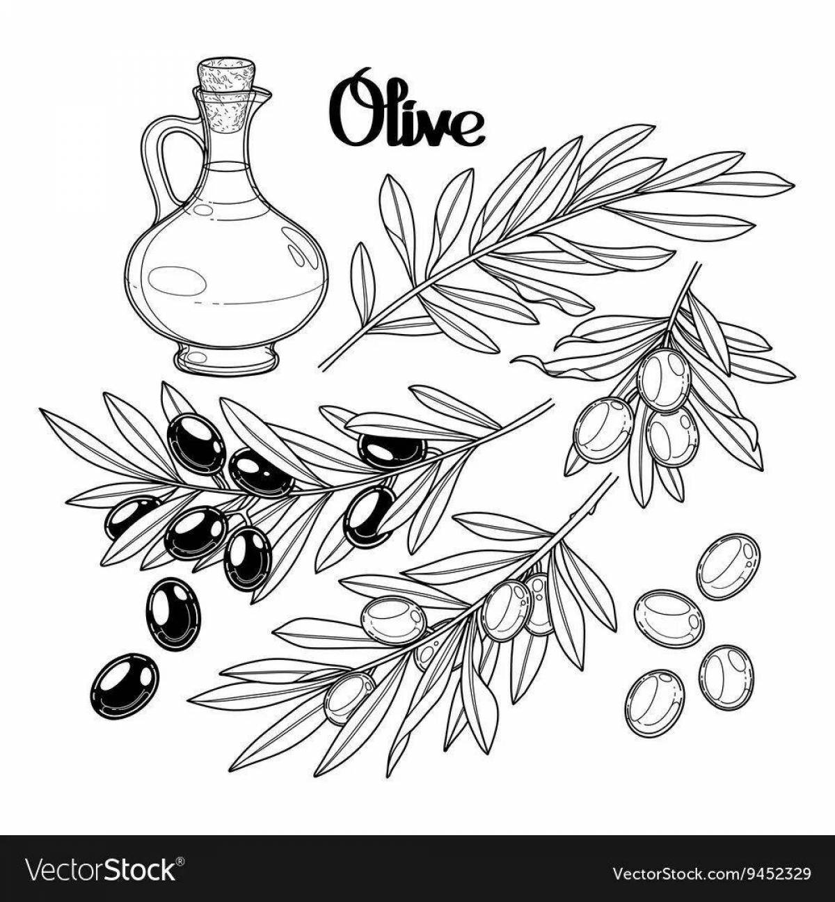 Glitter coloring olives