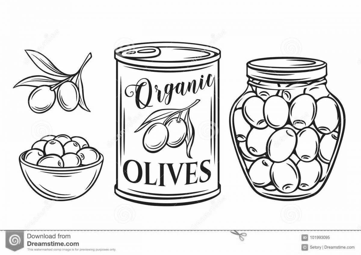 Жирная раскраска оливки
