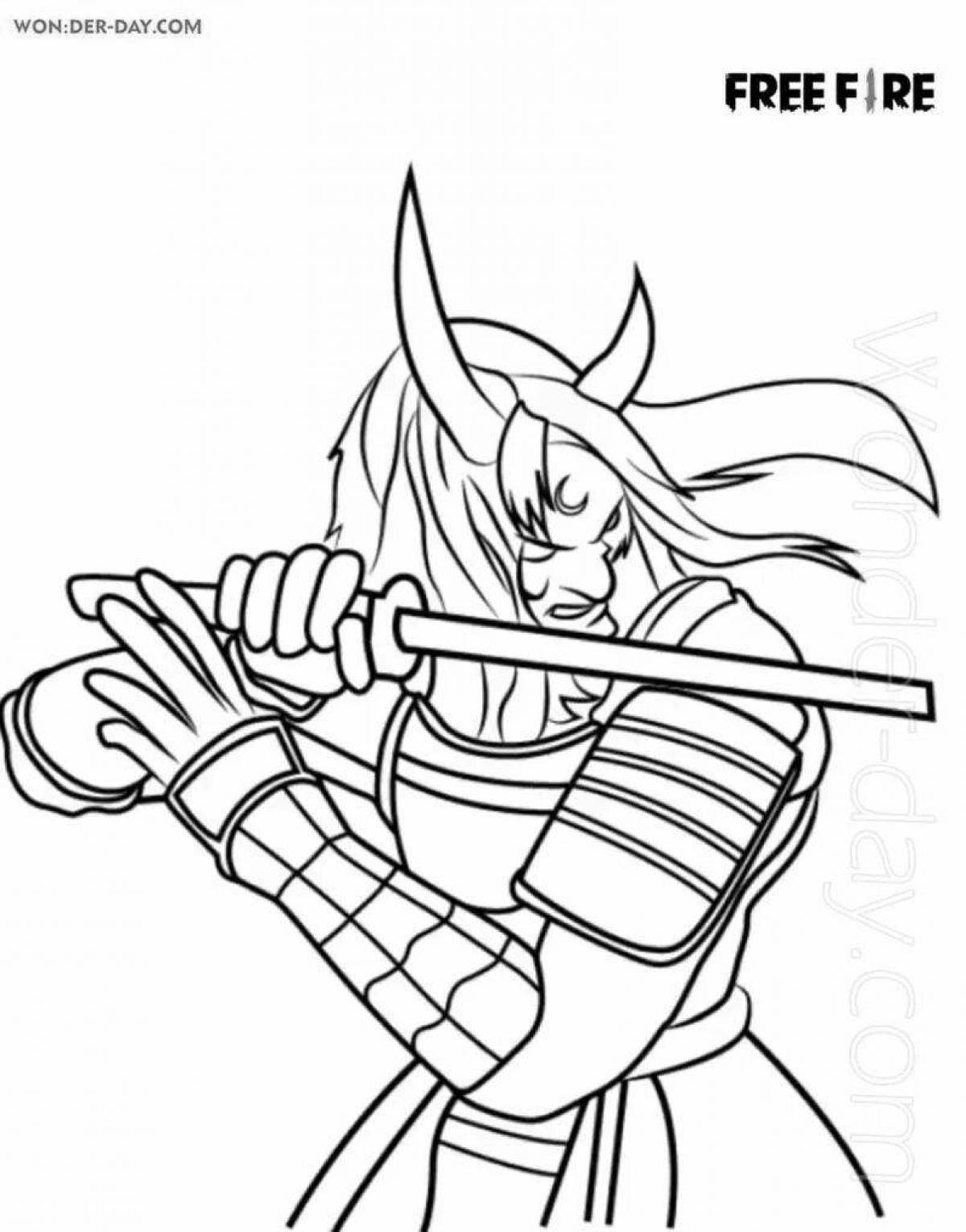 Rich fries coloring page