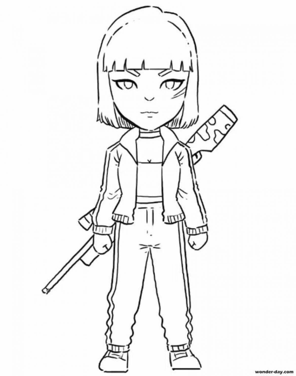 Coloring french fries with garlic