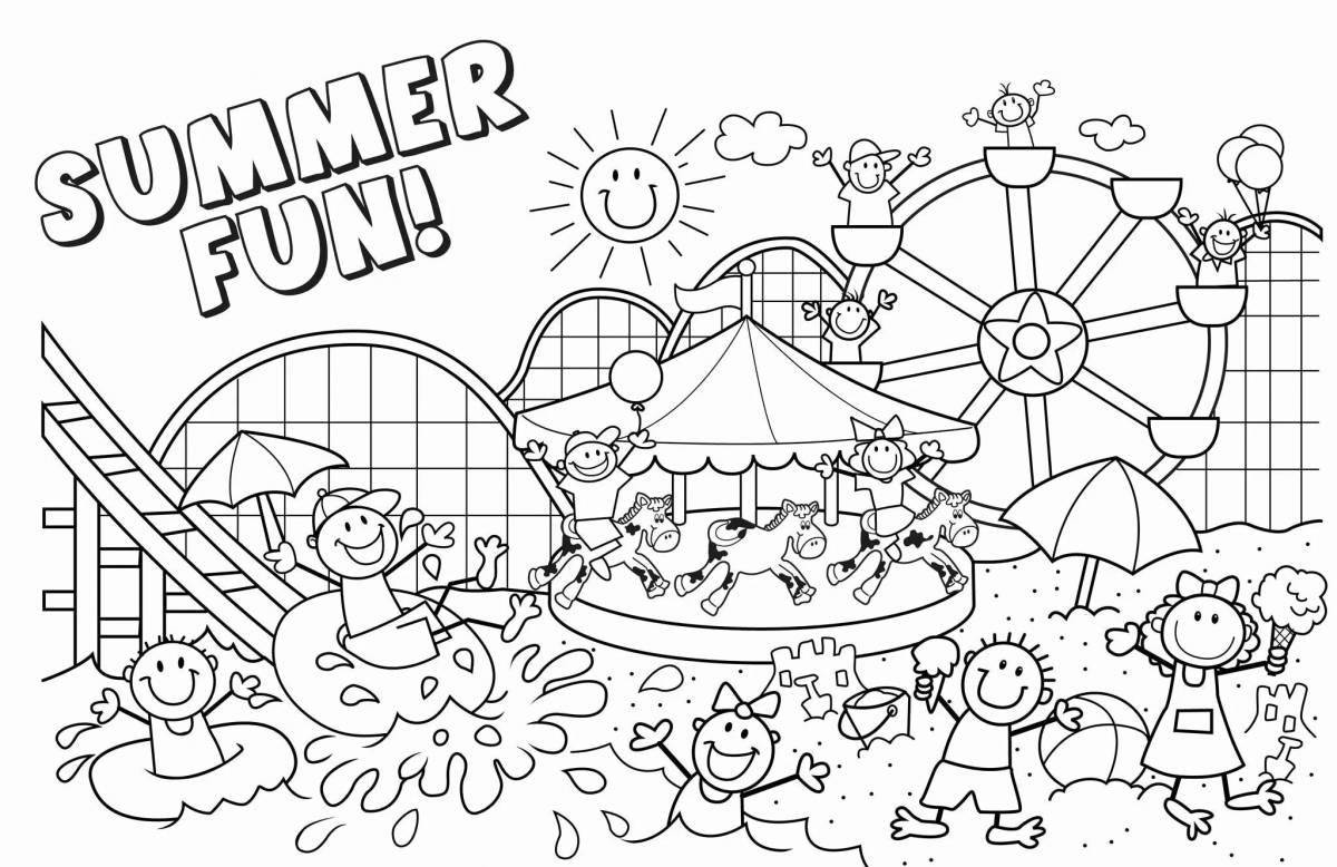 Charming themed coloring book