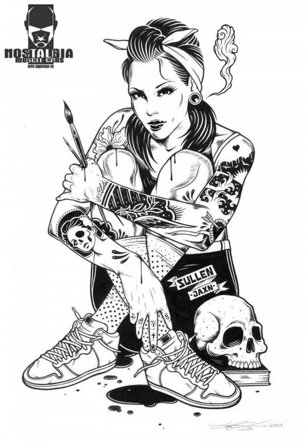 Photo Aggie-punk coloring page