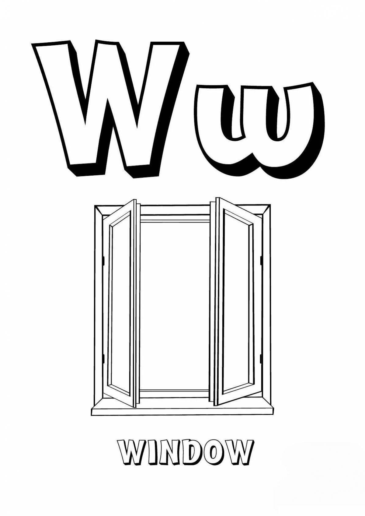 Charming windows coloring pages