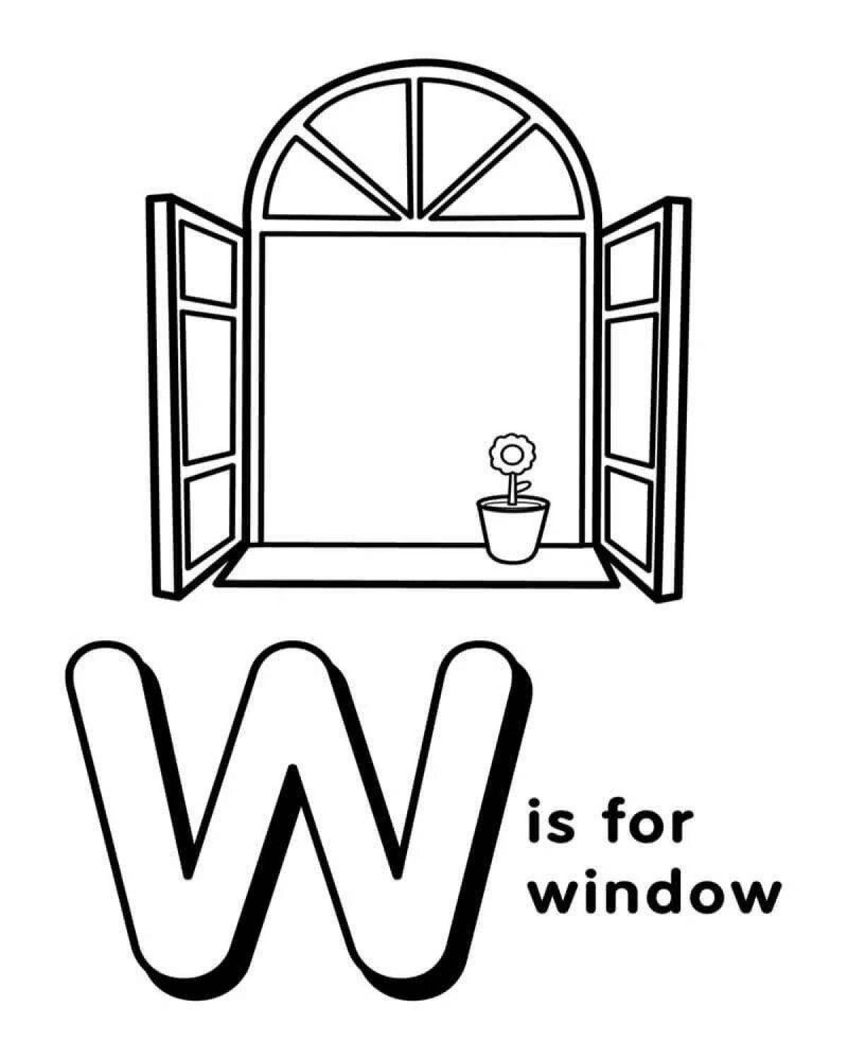 Windows glitter coloring pages