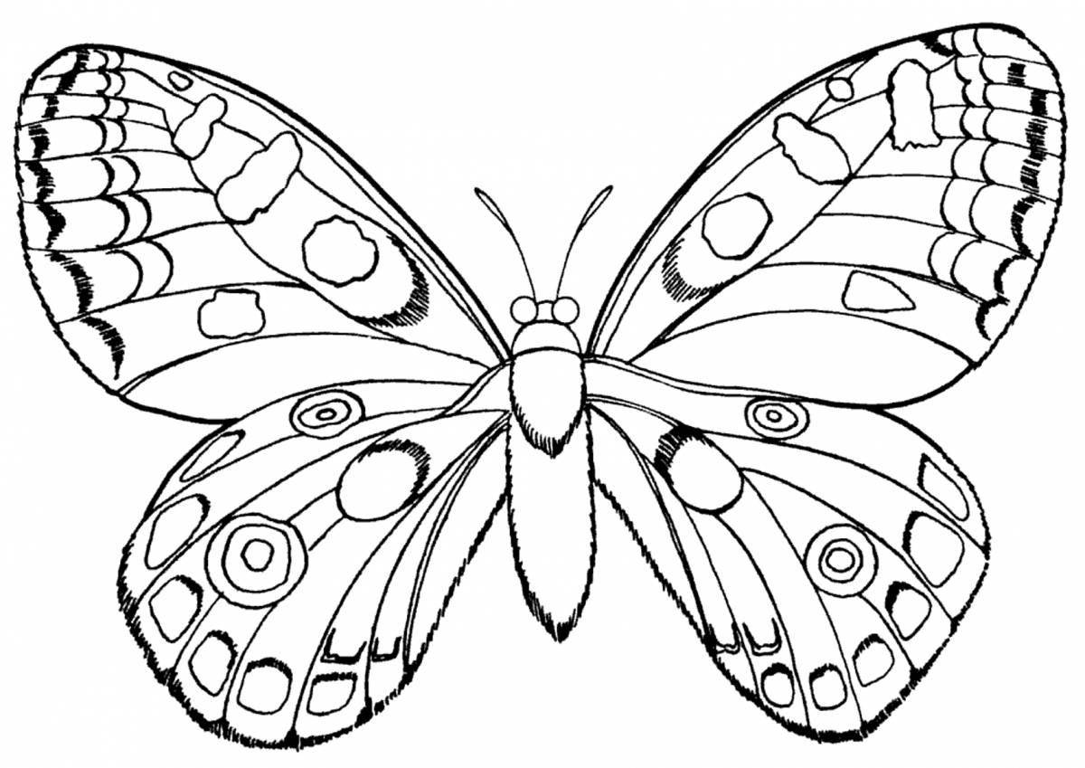 Bright butterfly coloring book