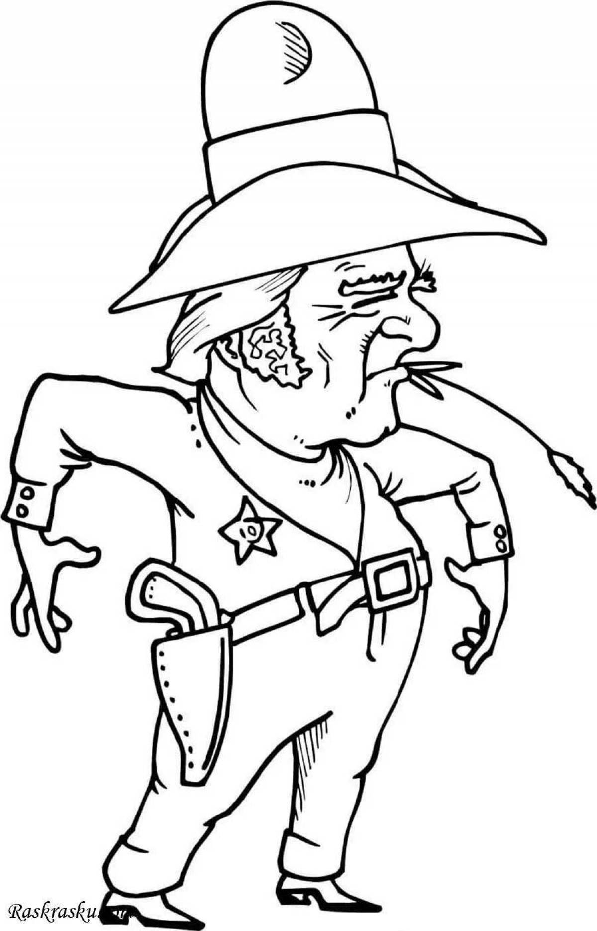 Bright sheriff coloring page