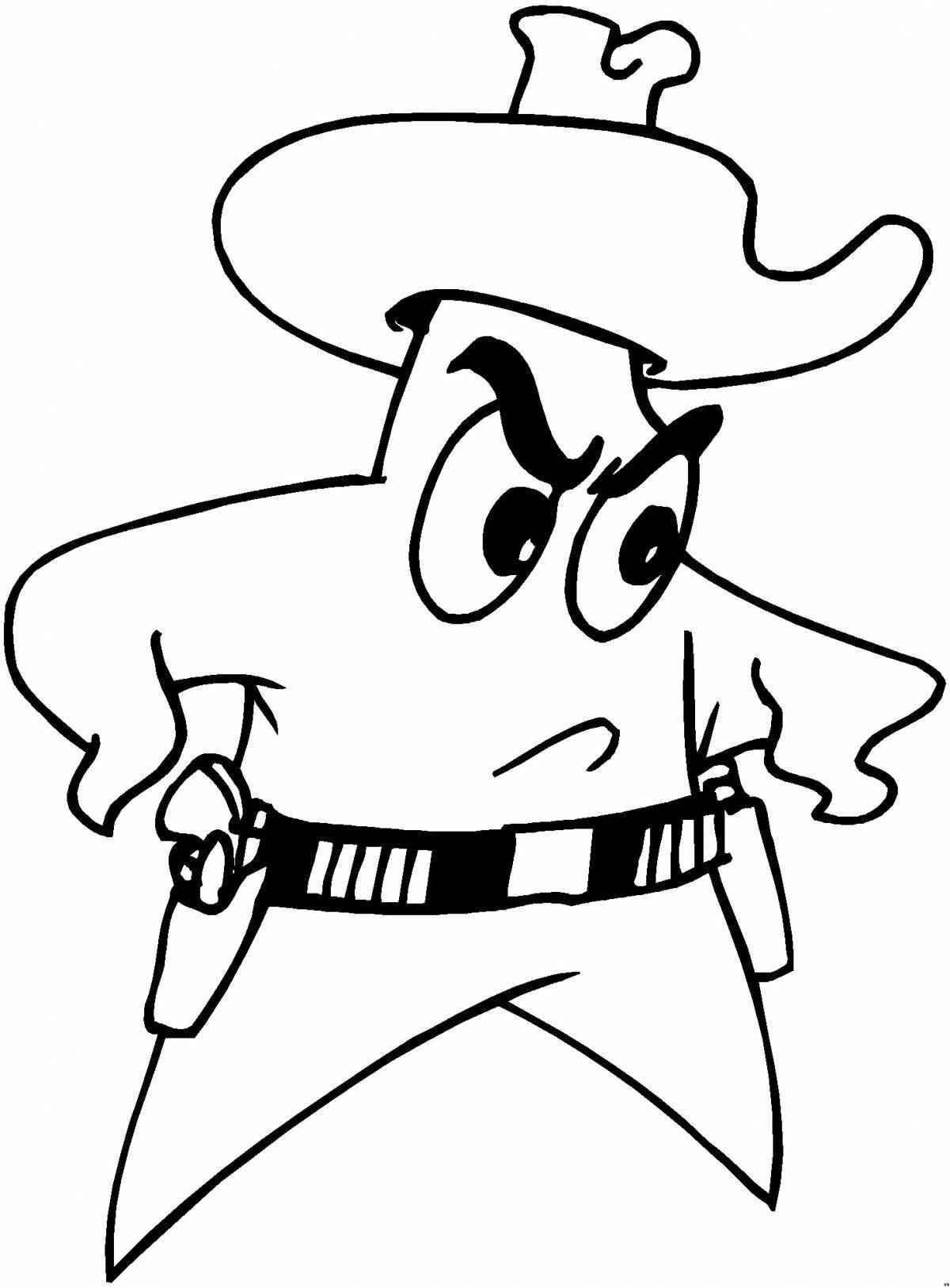 Photo Mysterious sheriff coloring book