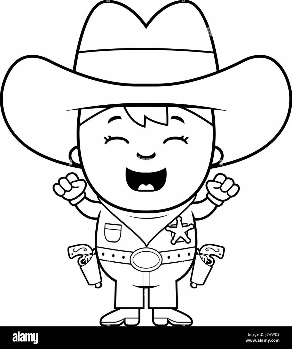 Dashing sheriff coloring page